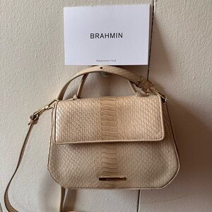 Brahmin Tan Leather Satchel